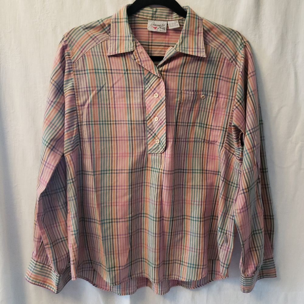 Pheasant Hill || Long Sleeve Colorful Women's Blouse || Size 11/12